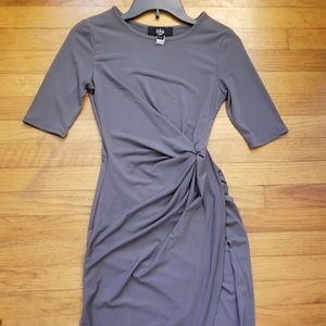 Gray Wrap Dress